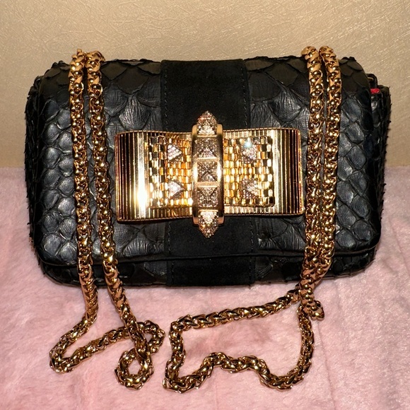 Christian Louboutin Handbags - RARE Christian Louboutin Python Sweet Charity Mini